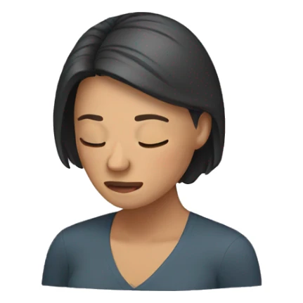 Woman with migraine sticker