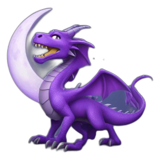 purpledragon up moon sticker