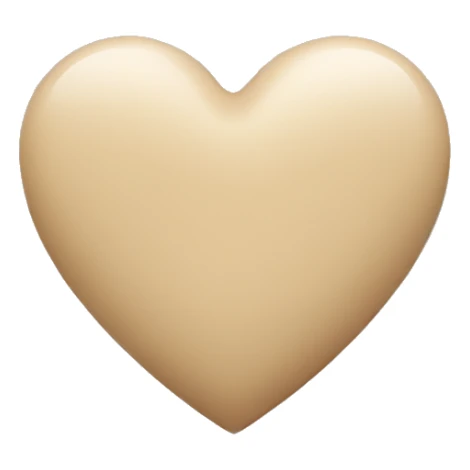 beige heart sticker