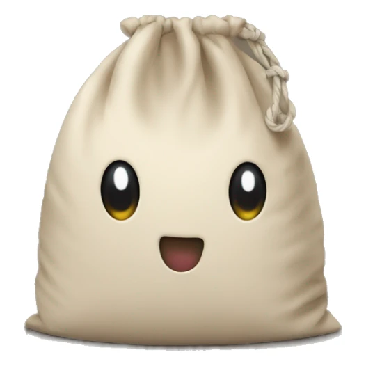 Emoji de un ladrón con la cara cubierta y con una bolsacorriendo  sticker