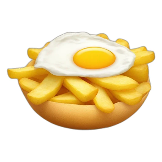 huevo frito con patatas sticker