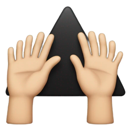 make a black "play" button with hands and arms in the middle, the typical triangle of the "play" symbol should be sticker