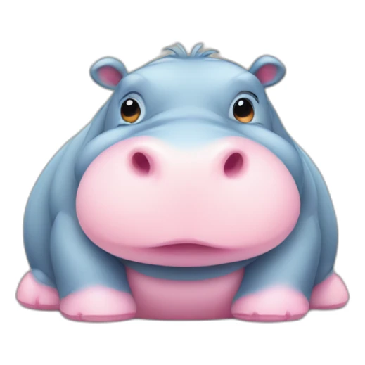 Cute little chubby Hippopotamus sticker