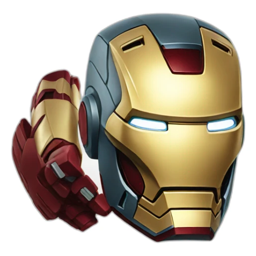 Smile emoji of Ironman sticker