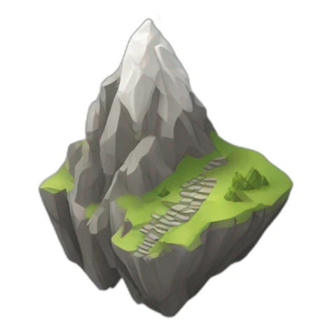 Sisyphe qui monte une pierre en haut d’une montagne sticker