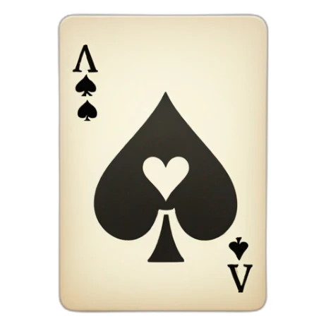 Ace of spades card sticker