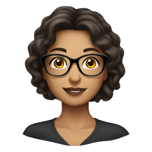 Brunette gorgeous girl with glasses sticker