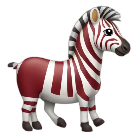 Happy Zebra in Latvian flag colors sticker