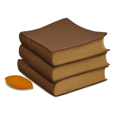brown stack of letters and autumn leaf sticker