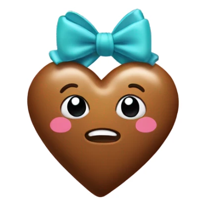  Poop emoji heart with bow  sticker