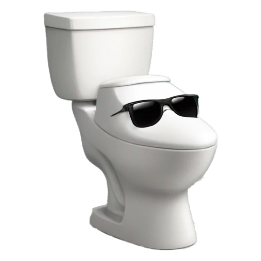 Skibidi toilet with sun glasses  sticker