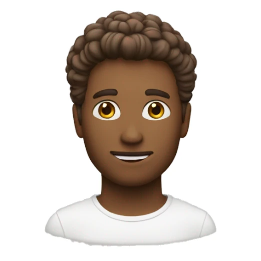 Homme blanc, qui a une fleur dans les cheveux brun sticker