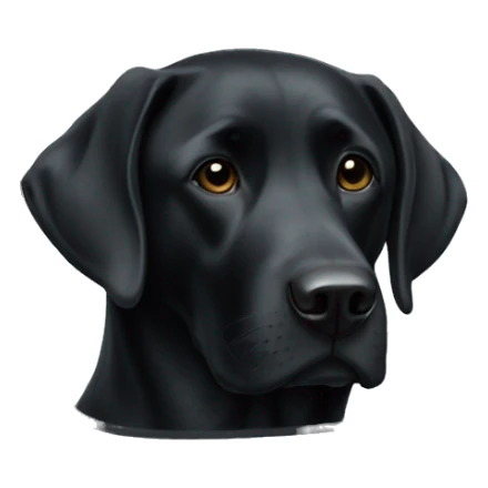 black lab out black truck window  sticker