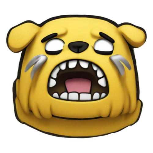 Jake the dog from adventure time angry sticker