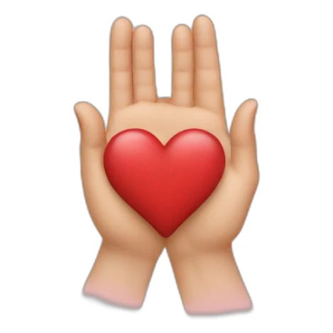 fingers of two hands creating a heart shape sticker