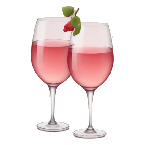 Two glasses of rose wine are clinking sticker
