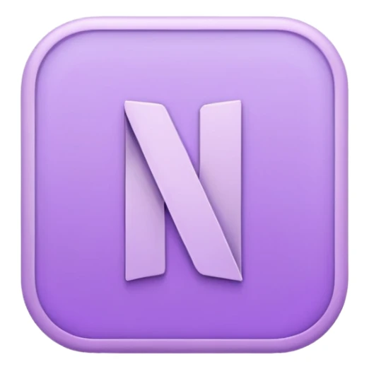 Netflix aesthetic "N" logo in pastel purple sticker