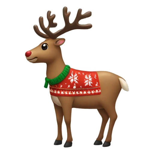 reindeer in a christmas sweater sticker