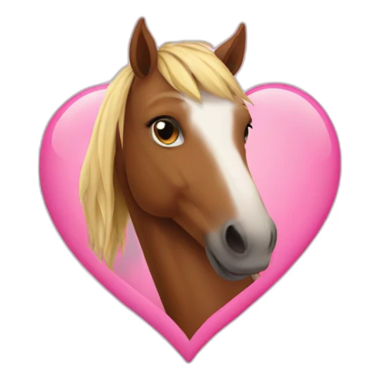 horse in heart sticker