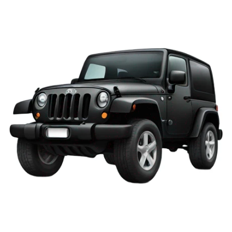 Black Jeep Wrangler  sticker