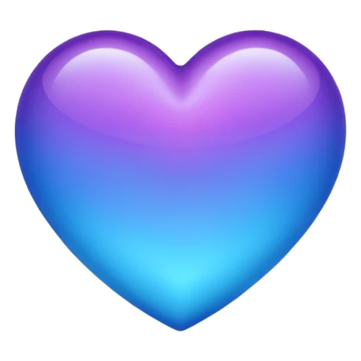purple and blue heart sticker