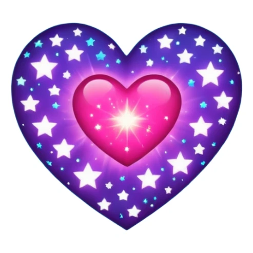 Heart made up of stars sticker