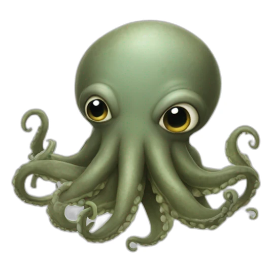 an adorable kraken that got lost sticker