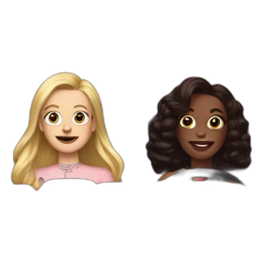 Azealia banks and millie bobby brown in a car sticker