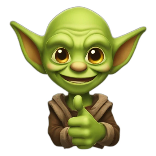 thumbs up goblin sticker