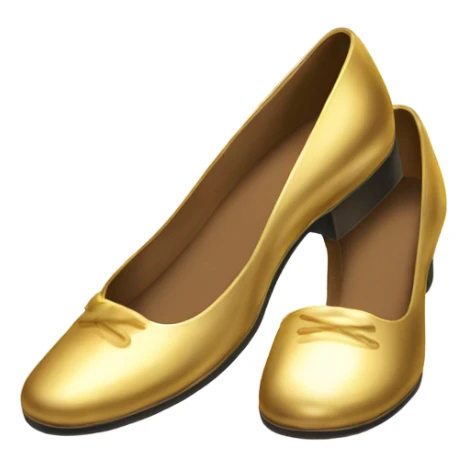 Gold shoes sticker