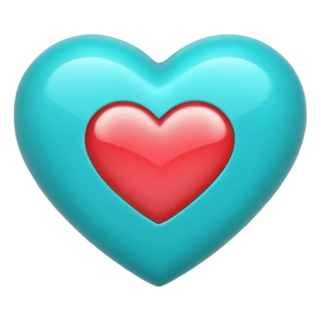 Generate a turquoise heart-like iPhone emoji sticker