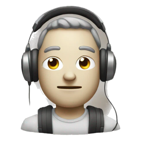 hommer with headphones sticker