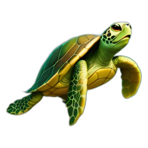 Tortue qui fait du surf sticker