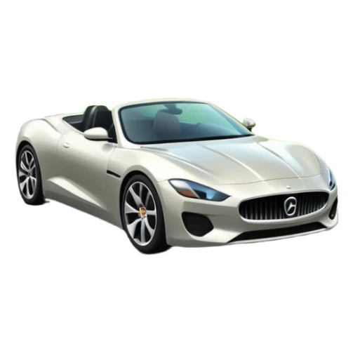 luxury car is driving on a scenic highway with beautiful landscape around sticker