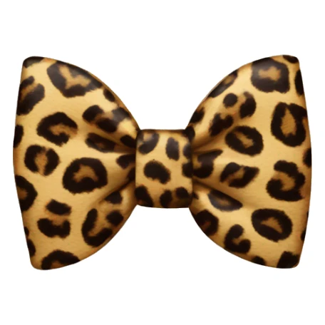 Leopard print bow sticker