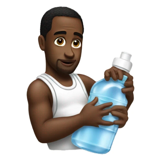 pdiddy holding baby oil sticker