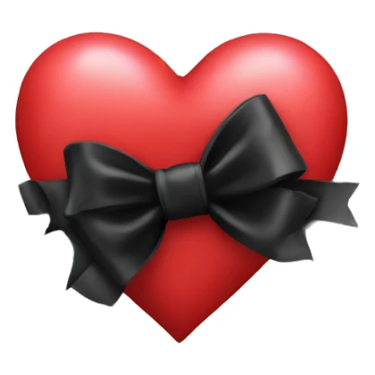 Heart with a black bow sticker