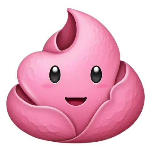 pink petal poop  sticker