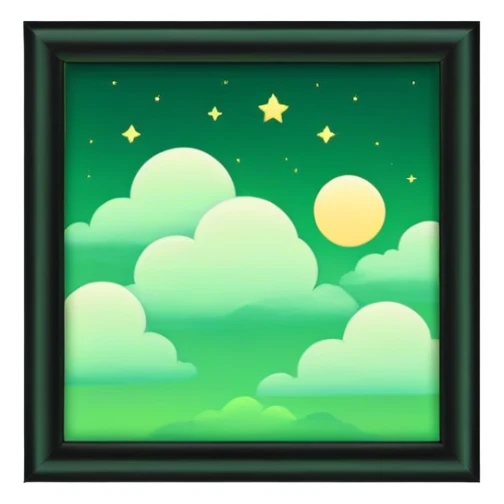 A picture of green sky in the sky sticker
