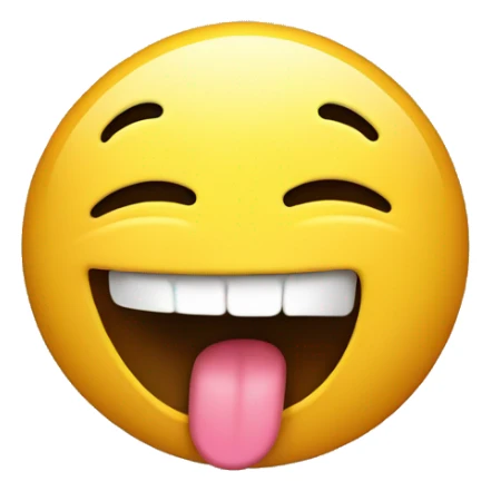 face with tongue and shaking they hand like rock sticker