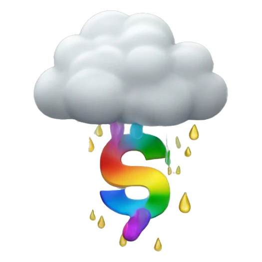 Rainstorm to rainbow to pot of money  sticker