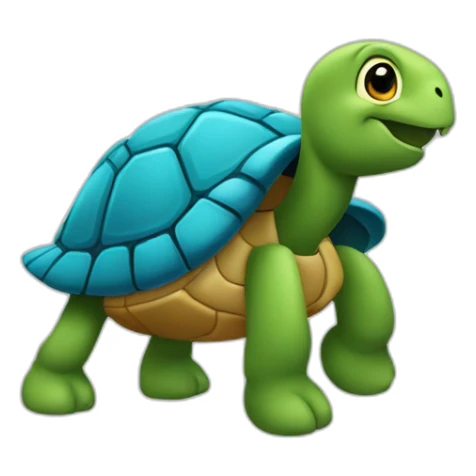 Un tortue sur le dos d’un cheval sticker