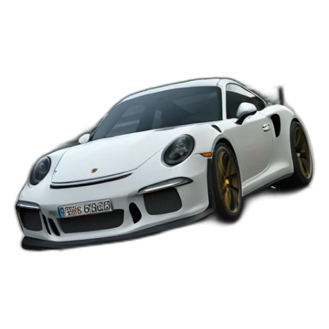 Porsche gt3 entrain de rouler sur la route sticker