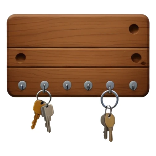 Wooden wall key holder  sticker