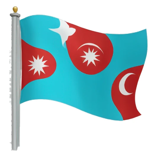 Flag of the Organisation of turkic nations sticker