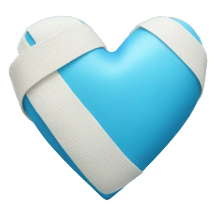 Blue heart with bandages  sticker