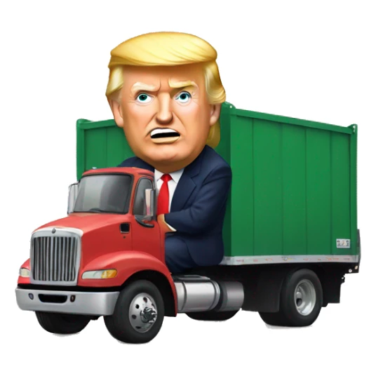 Donald trump as a truck  sticker
