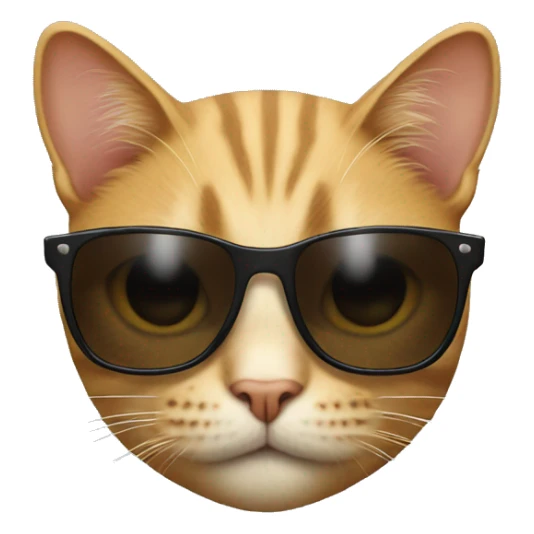 Cat with sunglasses sticker