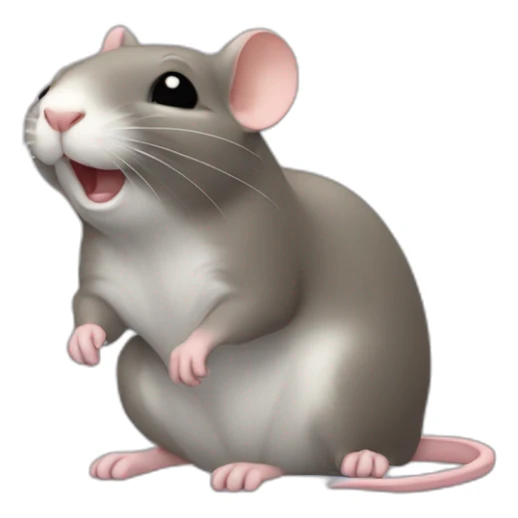 Un rat qui vomi un arc en ciel sticker