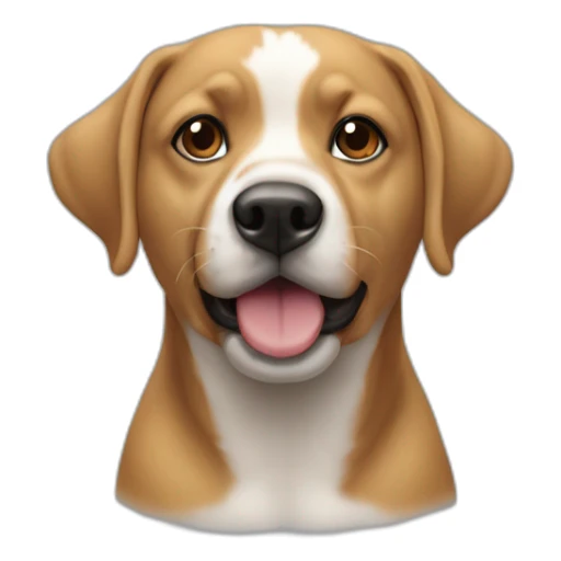 Un chien qui mange des huîtres sticker